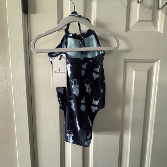 New Classic Prep Girls Athena Scallop One Piece Swimsuit Soleil Suits Small - Picture 9 of 13